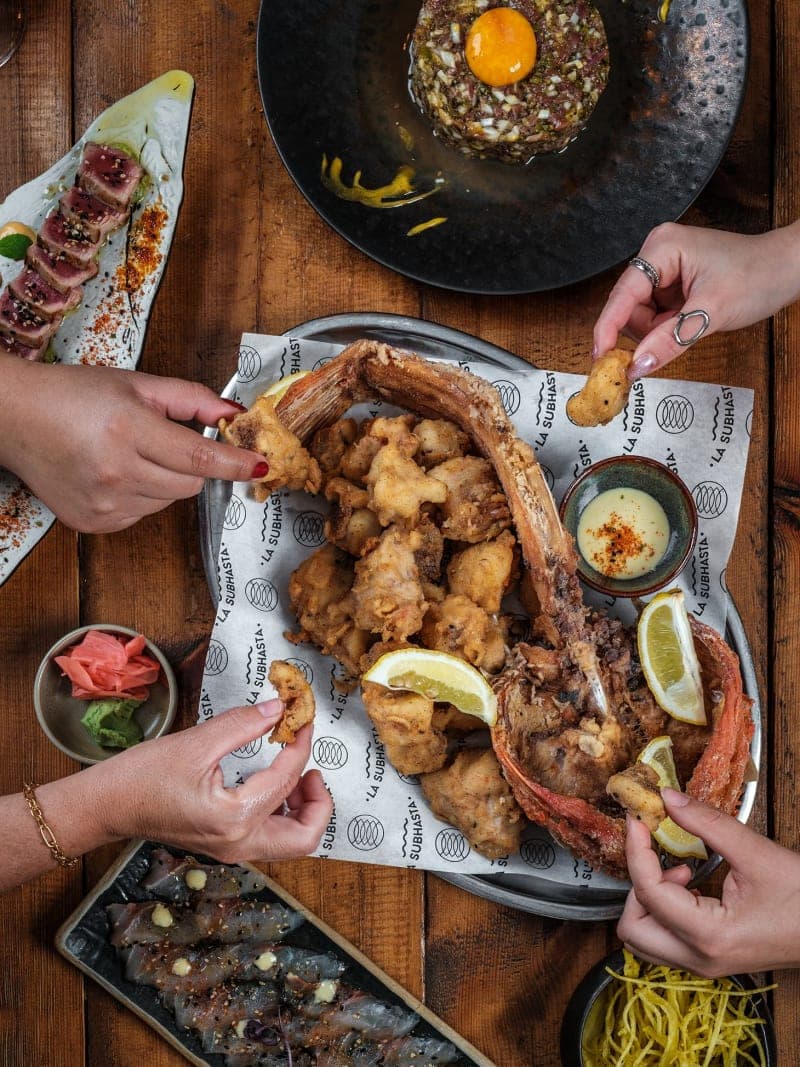 Alimentaci de mar cuinada.